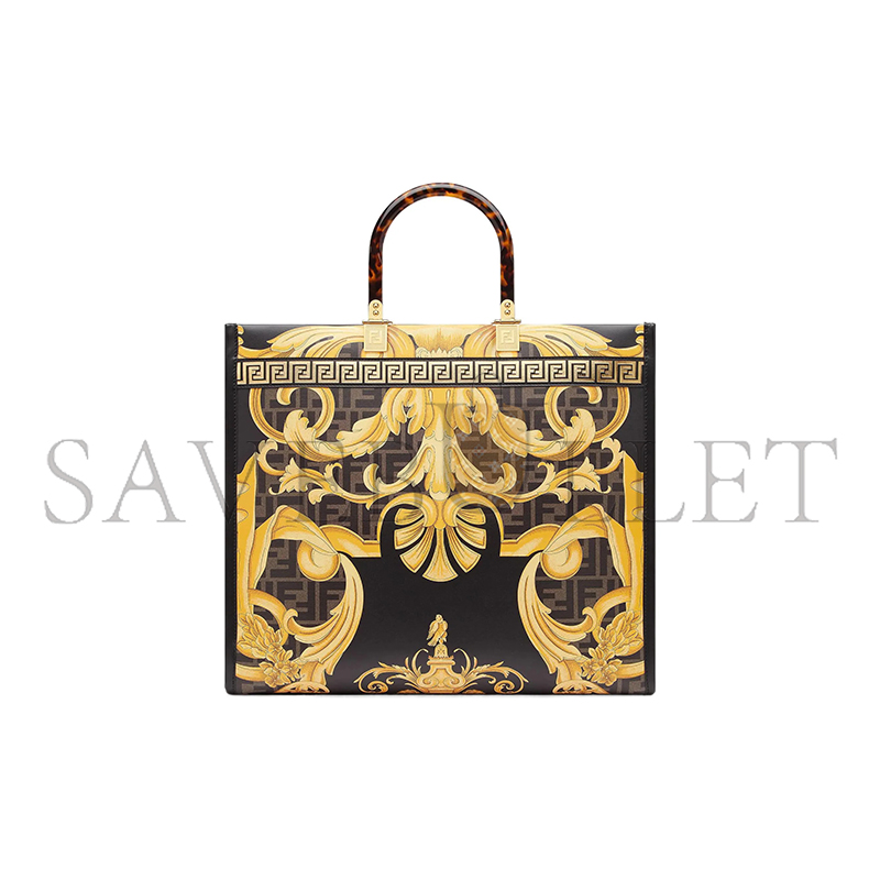 FENDI VERSACE X FENDI FENDACE SUNSHINE SHOPPER TOTE 8BH386AJTYF15HM (35*31*17m)